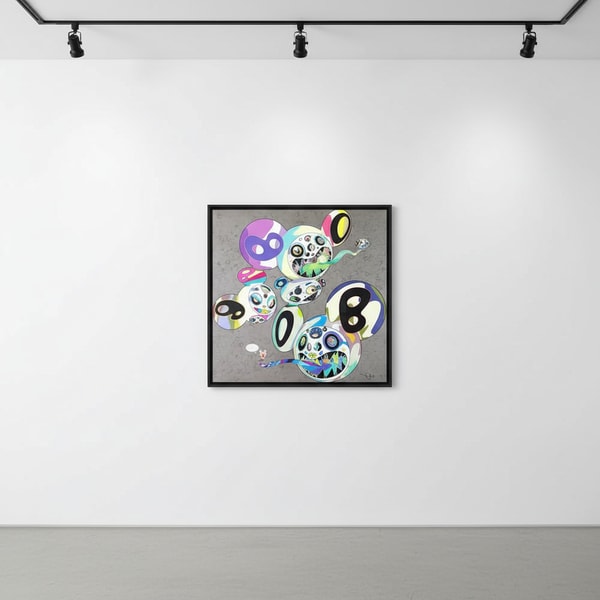 Takashi Murakami - Spiral, 2014, Offset lithograph with cold foil stamp and high gloss varnishing on UV paper