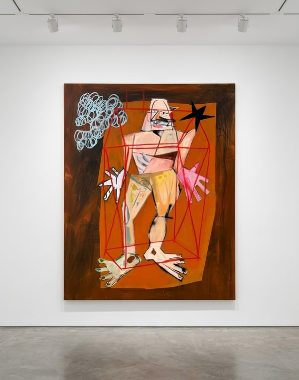 Terry Urban - Self Portrait in an Unpredictable Household, 2026, Acrylic, Oil, Charcoal, Aerosol on canvas