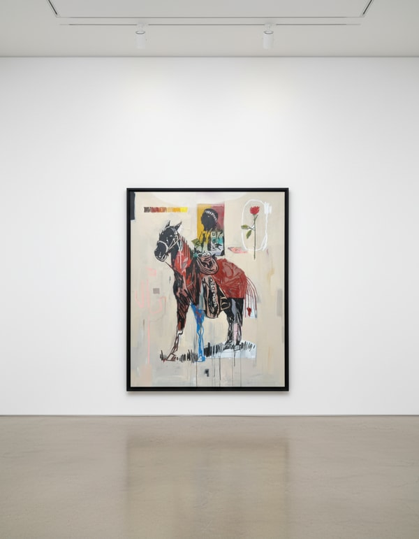 Terry Urban - The Journey To You, 2025, Acrylic, oil, pastel, ink on canvas