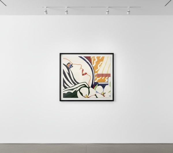 Tom Wesselmann - Bedroom Face With Orange Wallpaper, 1988