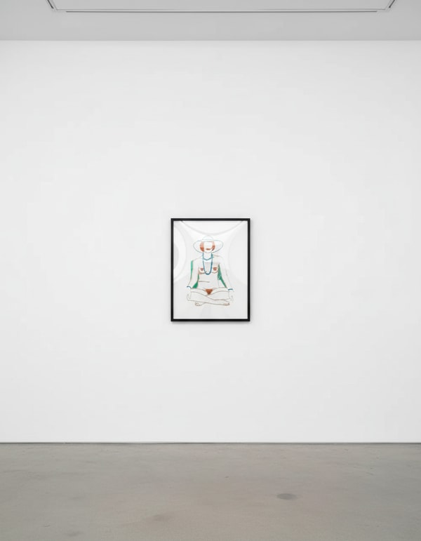 Tom Wesselmann - Monica Cross Legged With Beads, 1985-2004, Alkyd on cut-out steel