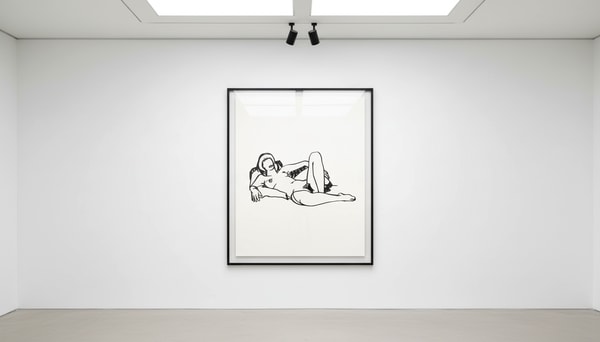Tom Wesselmann - Monica Lying On Blanket Black, 1988, Enamel on cut out steel