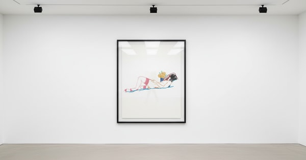 Tom Wesselmann - Nude With Bouquet and Stocking Variation #7, 1985, Enamel on laser-cut steel