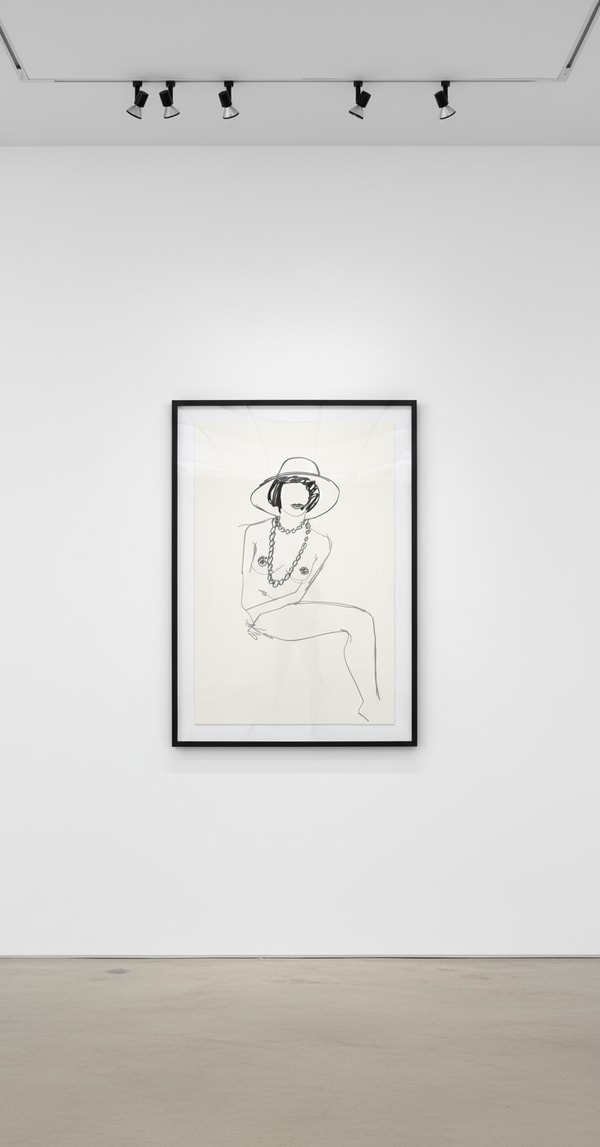 Tom Wesselmann - Partial Monica with Hat and Beads, 1989, Enamel on laser-cut steel