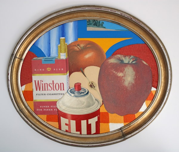 Tom Wesselmann - Still Life #23, 1962, Oil , fabric and printed paper collage on fiberboard