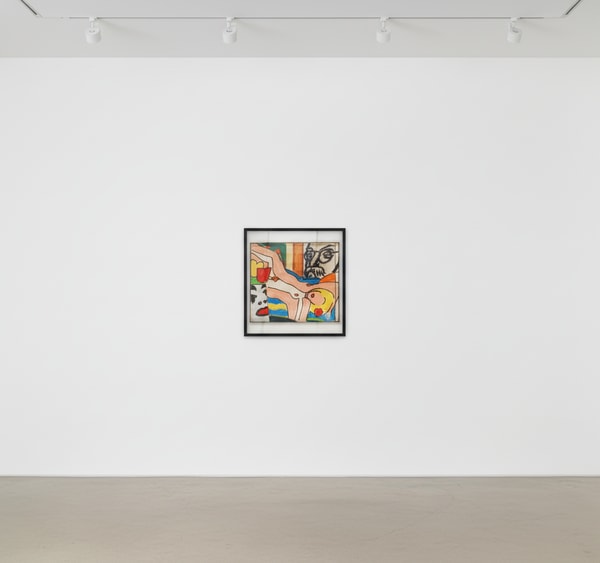 Tom Wesselmann - Study for Sunset Nude With Picasso Vase, 2004, Ink and colored pencil on 100% rag tracing paper