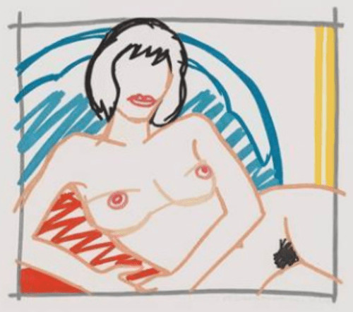 Tom Wesselmann - Monica Nude With Yellow Curtain, 1991