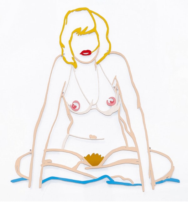 Tom Wesselmann - Monica Sitting Cross Legged, 1986-90, Alkyd on cut out steel