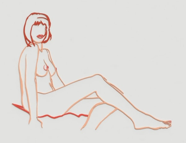 Tom Wesselmann - Monica Sitting One Leg On The Other, 1985-94, Alkyd on cut-out steel