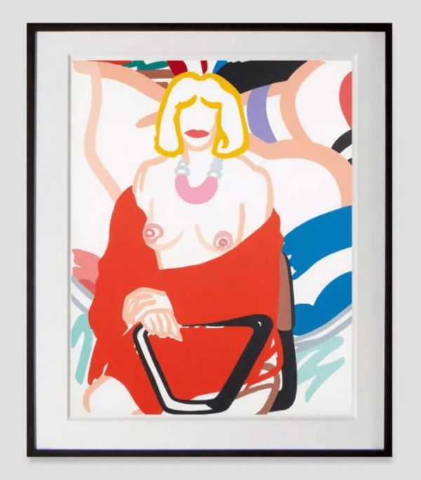 Tom Wesselmann - Study For Claire Putting On Robe, 1992, Liquitex on cardboard