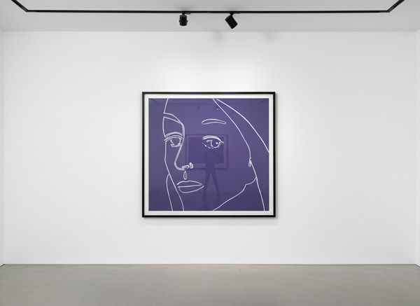 Alex Katz - Ada (purple), 2022, 1 Color Woodcut on Somerset Satin White, 300 gsm