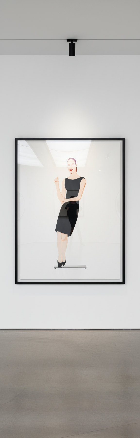 Alex Katz - Black Dress 2 (Ulla), 2018, Cutout from shaped shaped powder-coated aluminum, printed on each side with UV cur...