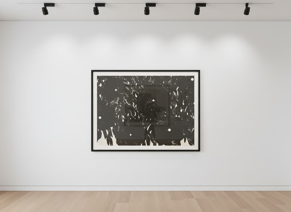 Donald Sultan - Black Flowers October 15, 1996, Lithograph