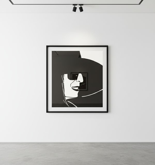 Alex Katz - Black Hat (Ada), 2012, Woodblock on Somerset satin white 300 g