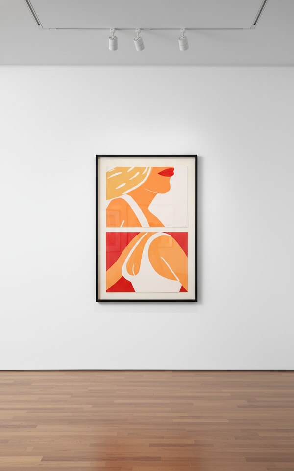 Alex Katz - Coca Cola Girl 10 & 11, 2021, 3-color woodcut print on Somerset Satin White 300 gsm
Set of two prints