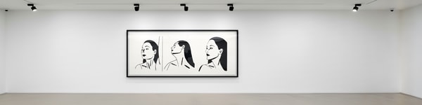 Alex Katz - Laura x 4, 2018, Photoengraving and aquatint on Saunders Waterford Smooth HP High White 425 gsm