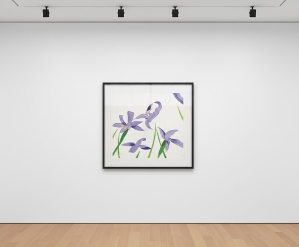 Alex Katz - Purple Irises on White, 2023, Archival pigment ink print, on Innova Etching Cotton Rag 315 gsm