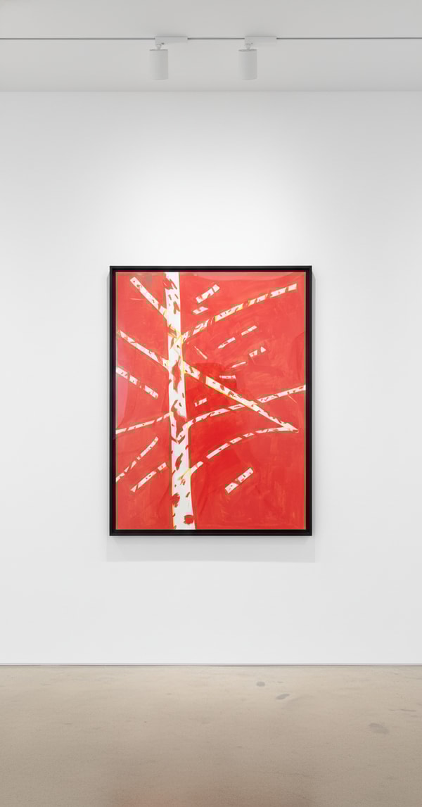 Alex Katz - Red Tree, 2024, Archival pigment ink on Innova Etching Cotton Rag 315 gsm fine art paper