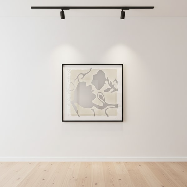 Donald Sultan - Silver Lantern Flowers, 2025, Color silkscreen with enamel inks and tar-like texture on Rising 2-ply museu...