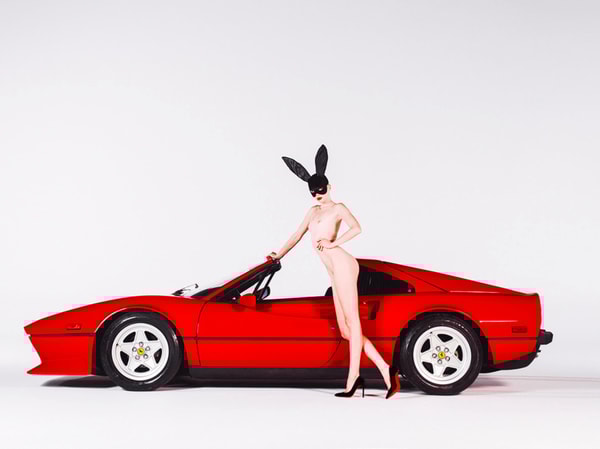 Tyler Shields - Ferrari Bunny, 2022, Digital c print