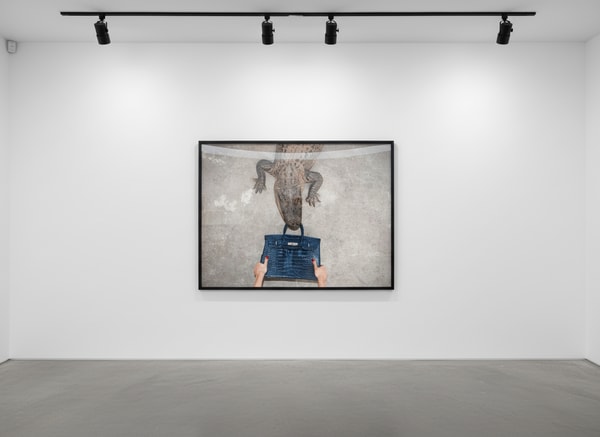 Tyler Shields - Gator Birkin (B&W), 2012/2022, Digital c print