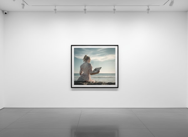 Tyler Shields - Girl Reads about the Death of James Dean, 2020, Digital c print