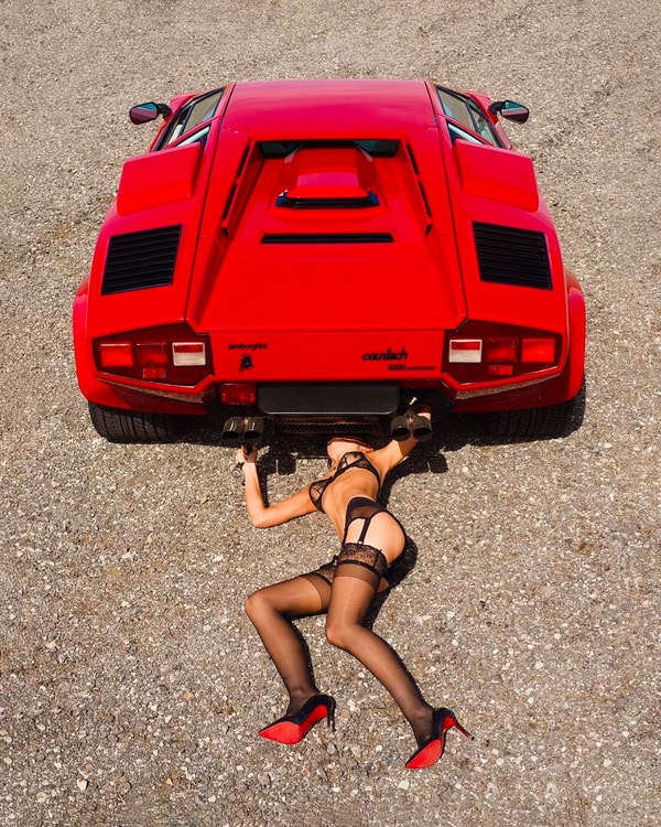 Tyler Shields - Lamborghini Mechanic, 2024, Digital C Print