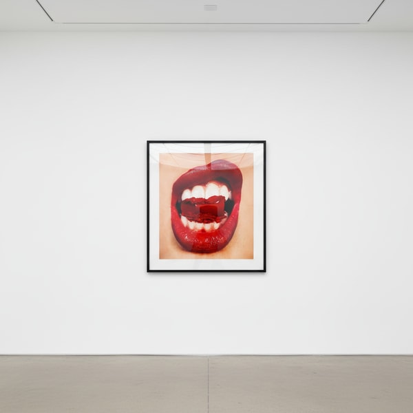Tyler Shields - Lipstick in Mouth, 2024, Digital C Print