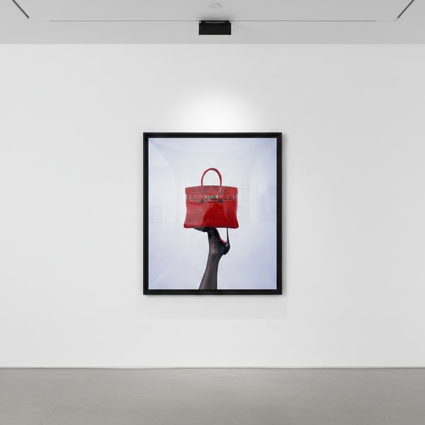 Tyler Shields - Red Birkin High Heel, 2024, Digital c print