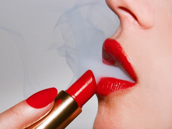 Tyler Shields - Smoke and Lipstick, 2024, Digital C Print