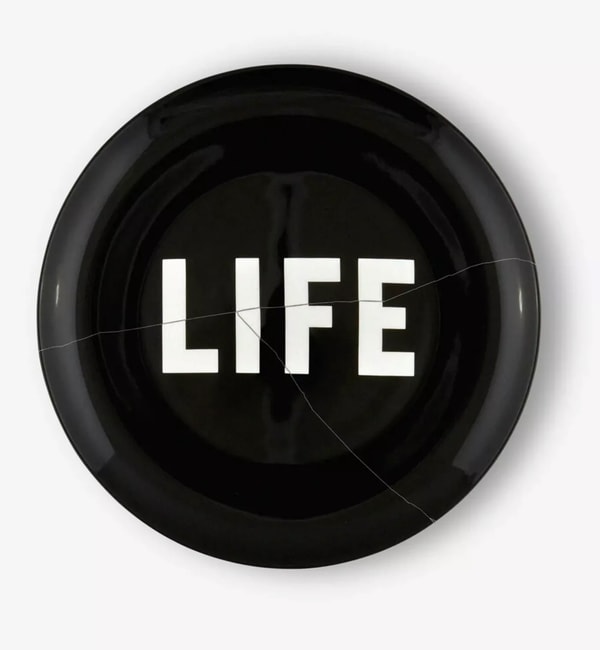 Virgil Abloh - Life Itself (Black), 2021, Fine China plate
