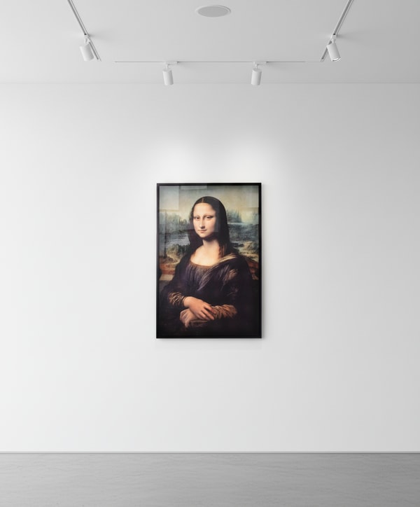 Virgil Abloh - Mona Lisa, Artwork With Steel Frame, 2019, Backlit artwork, presented in a black powder-coated, steel frame...
