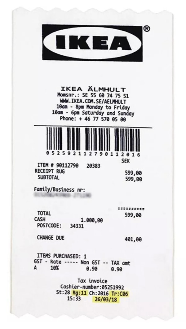 Virgil Abloh - Receipt Rug, 2019, Rug