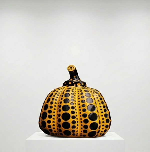 Yayoi Kusama - 'Pumpkin' Yellow/Black Sculpture, 2016