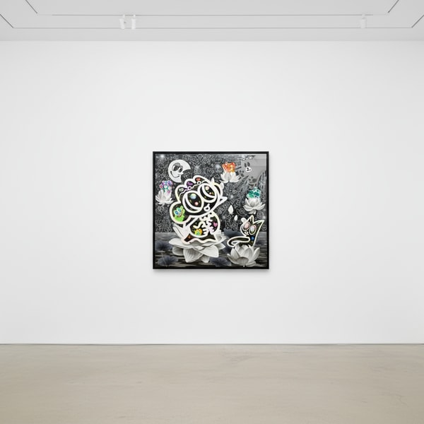 Yusuke Toda - Rin in the Flower, 2023, Acrylic and oil stick on canvas