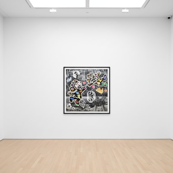 Yusuke Toda - The Romance of Yum and Rin, 2023, Acrylic and oil stick on canvas