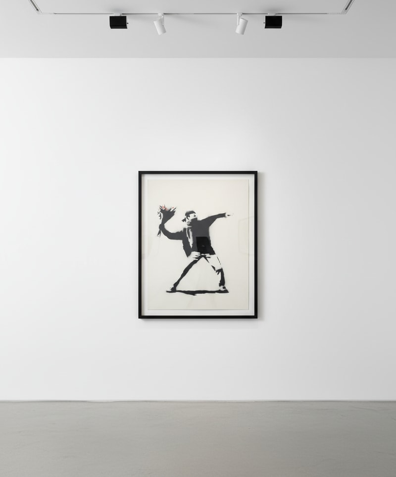 Banksy Love Is in the Air (Flower Thrower)